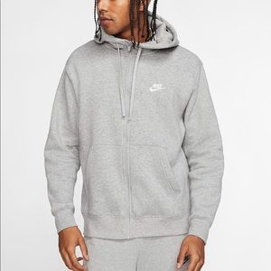 Nike Sportswear Club Fleece Full-Zip Hoodie Grey XL